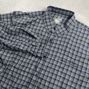 HUK Maverick Shirt Mens 2XL Blue Gray Plaid Long Sleeve Fishing Camping Light